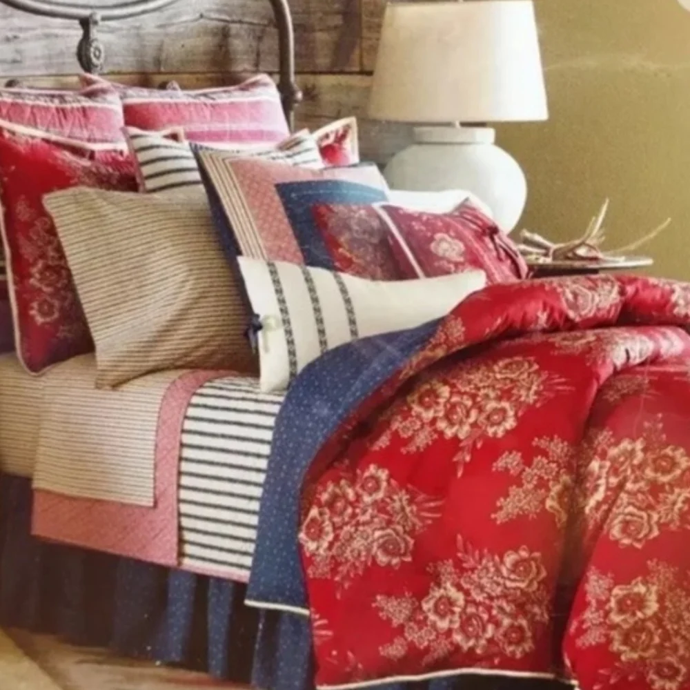 RALPH LAUREN CHAPS TELLURIDE TOILE REVERSIBLE COMFORTER QUEEN